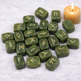 White Whale Rune Stones Tumbled Engraved Lettering Crystal Set Healing Chakra Reiki