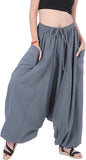 Whitewhale Men Women Cotton Baggy Hippie Boho Gypsy Aladdin Yoga Harem Pants