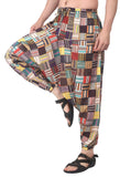 Whitewhale Mens Cotton Printed Harem Pants Pockets Yoga Trousers Hippie