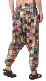 Whitewhale Mens Cotton Printed Harem Pants Pockets Yoga Trousers Hippie
