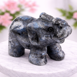 Whitewhale Healing Crystal Guardian Labradorite Elephant Pocket Stone Figurines Carved Gemstone