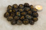 White Whale Rune Stones Tumbled Engraved Lettering Crystal Set Healing Chakra Reiki