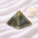 White Whale Pyramid Metaphysical Natural Gemstone Figurine