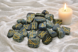 White Whale Rune Stones Tumbled Engraved Lettering Crystal Set Healing Chakra Reiki