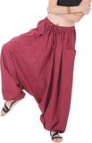 Whitewhale Men Women Cotton Baggy Hippie Boho Gypsy Aladdin Yoga Harem Pants