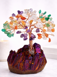 White Whale Tree Reiki Healing Crystal Gems Spiritual Feng Shui Vastu Table Décor