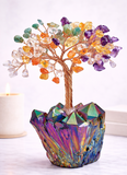 White Whale Tree Reiki Healing Crystal Gems Spiritual Feng Shui Vastu Table Décor