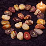 White Whale Rune Stones Tumbled Engraved Lettering Crystal Set Healing Chakra Reiki