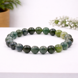 White Whale Natural Original Gemstone Round Beads Stretch Bracelet Healing Reiki 8mm