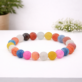 White Whale Natural Original Gemstone Round Beads Stretch Bracelet Healing Reiki 8mm