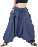 Whitewhale Men Women Cotton Baggy Hippie Boho Gypsy Aladdin Yoga Harem Pants