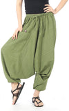 Whitewhale Mens Women Cotton Stripe Aladdin Loose Baggy Boho Hippie Harem Pants