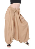 Whitewhale Men Women Rayon Baggy Hippie Boho Gypsy Aladdin Yoga Harem Pants