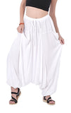 Whitewhale Men Women Rayon Baggy Hippie Boho Gypsy Aladdin Yoga Harem Pants