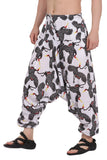 Whitewhale Men's Cotton Solid Harem Pants Yoga Trousers Hippie Pant