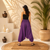 Whitewhale Mens Women Cotton Stripe Aladdin Loose Baggy Boho Hippie Harem Pants