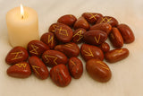 White Whale Rune Stones Tumbled Engraved Lettering Crystal Set Healing Chakra Reiki