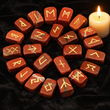 White Whale Rune Stones Tumbled Engraved Lettering Crystal Set Healing Chakra Reiki