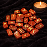 White Whale Rune Stones Tumbled Engraved Lettering Crystal Set Healing Chakra Reiki