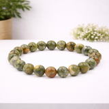 White Whale Natural Original Gemstone Round Beads Stretch Bracelet Healing Reiki 8mm