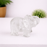 Whitewhale Healing Crystal Guardian Rock Quartz Elephant Pocket Stone Figurines Carved Gemstone