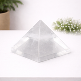 White Whale Pyramid Metaphysical Natural Gemstone Figurine