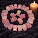 White Whale Rune Stones Tumbled Engraved Lettering Crystal Set Healing Chakra Reiki