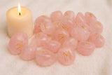 White Whale Rune Stones Tumbled Engraved Lettering Crystal Set Healing Chakra Reiki