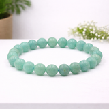 White Whale Natural Original Gemstone Round Beads Stretch Bracelet Healing Reiki 8mm