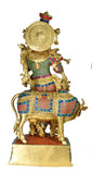 White Whale 27" Lord Krishna Idol with Nandi Cow Brass Statue Idol Showpiece Statue Sculpture Murti
