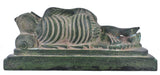 White Whale Big Brass Reclining Buddha Statue in Resting Pose Reclining/Sleeping/Resting Buddha Peace Décor
