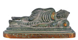 White Whale Big Brass Reclining Buddha Statue in Resting Pose Reclining/Sleeping/Resting Buddha Peace Décor