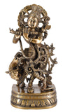 White Whale Brass Hindu God Lord Krishna Bhagwan Lord Krishna Idol Statue Murti