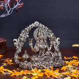 White Whale Superfine Brass Lakshmi Idol Hindu Laxmi Goddess Statue Home Office Showpiece Decor