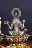 White Whale Superfine Brass Hindu God Ganesha and Goddess Laxmi Saraswati Idol Statue Murti Home Office Temple Pooja Puja Decorative Showpiece Diwali Gift