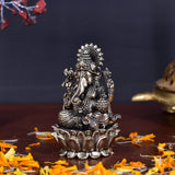 White Whale Superfine Lord Ganesha Brass Statue Hindu Religious Sitting Lord Ganesha  Sculpture Figurine Ideal for Gift & Home Decor