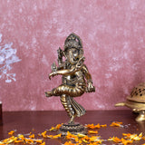 White Whale Superfine Lord Standing Ganesha Brass Statue Hindu Religious Dancing Lord Ganesha  Sculpture Figurine Ideal for Gift & Home Decor