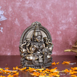White Whale Superfine Brass Lakshmi Idol Hindu Laxmi Goddess Statue Home Office Showpiece Decor