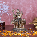 White Whale Superfine Brass Saumyatva Ardhanarishvara (Lord Shiva & Goddess Parvati United a Body) - Made in Thanjavur, South India