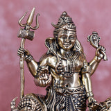 White Whale Superfine Brass Saumyatva Ardhanarishvara (Lord Shiva & Goddess Parvati United a Body) - Made in Thanjavur, South India