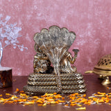 White Whale Superfine Lord Vishnu with Lakshmi Rest Upon Shesha Naag Brass Statue Religious Strength Sculpture Idol