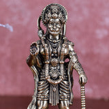 White Whale Suprefine Brass Hanuman Statue Strength Monkey Lord Bajrang Bali Idol Standing Position Brass Sculpture Diwali Decor Gifts