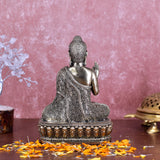 White Whale Superfine Brass Buddha Statue Blessing Murti for Home Decor Entrance Office Table Living Room Meditation Luck Gift Feng Shui
