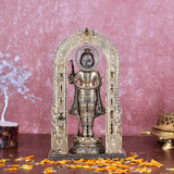 White Whale Superfine Brass Lord Ram Brass Statue Rama Idol for Temple Mandir Sculpture Office and Home Décor