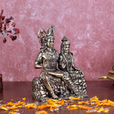White Whale Superfine Shiva Parvati Idol Shiv Parivar Brass Murti Statue Sculpture