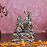 White Whale Superfine Shiva Parvati Idol Shiv Parivar Brass Murti Statue Sculpture