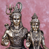 White Whale Superfine Shiva Parvati Idol Shiv Parivar Brass Murti Statue Sculpture