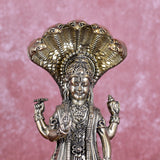 White Whale Superfine Brass Hindu God Lord Vishnu Bhagwan With Sheshnaag Lord Vishnu Idol Statue Murti