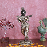 White Whale Superfine Brass Hindu God Lord Krishna Bhagwan Lord Krishna Idol Statue Murti