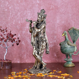 White Whale Superfine Brass Hindu God Lord Krishna Bhagwan Lord Krishna Idol Statue Murti